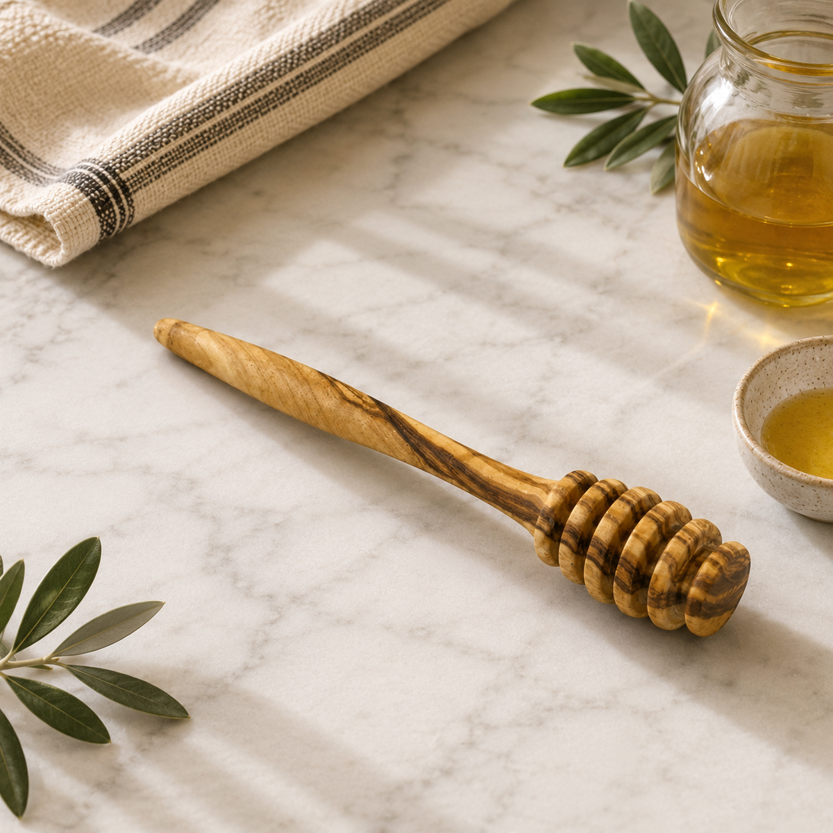 Olive Wood Honey Stick