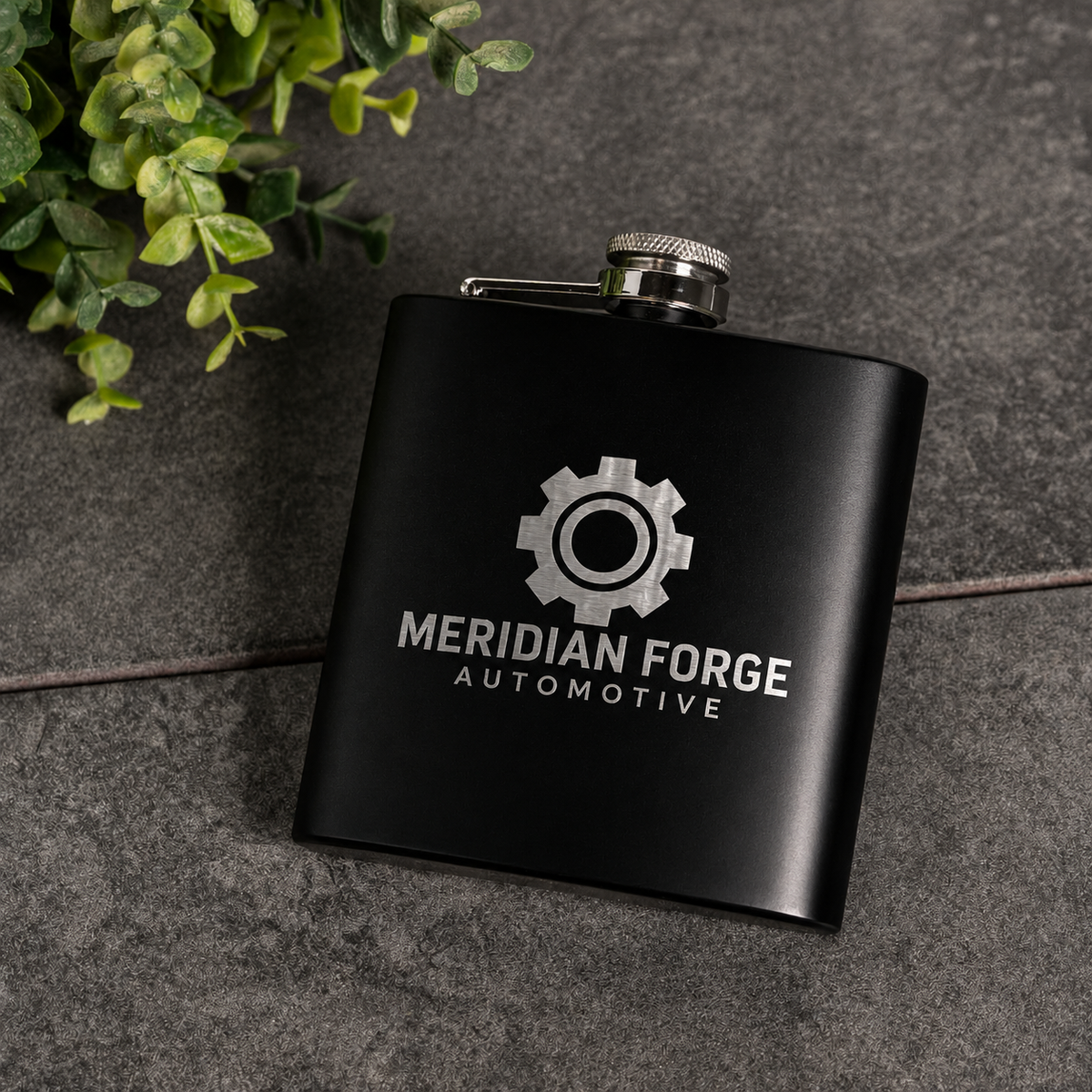 6oz Powder Coated Flask | Custom Engraved Metal Flask