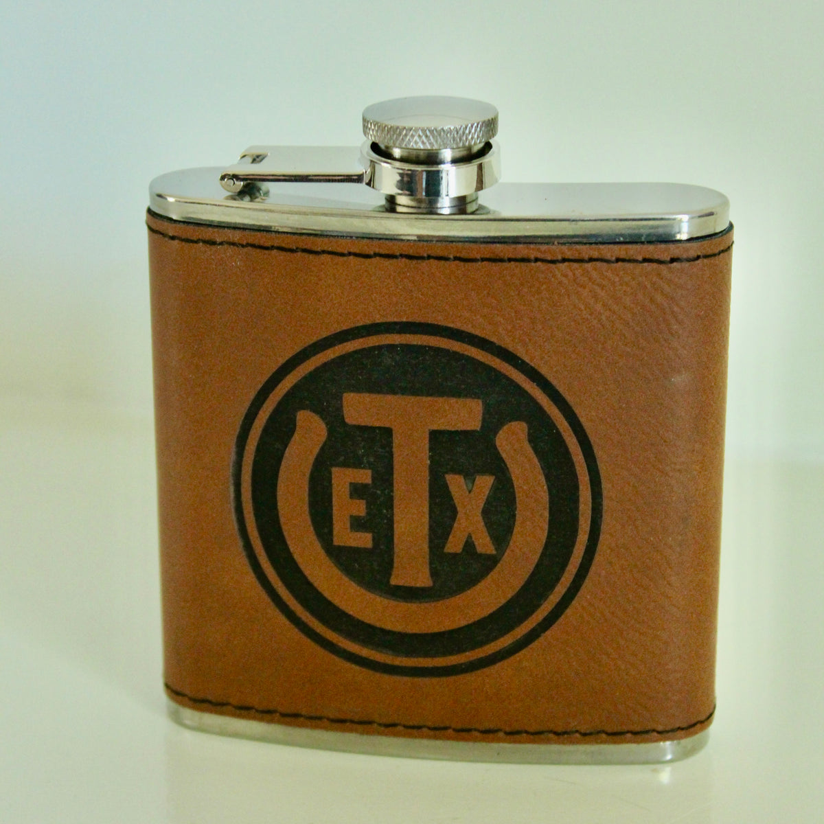 Texas Exes Leather Flask