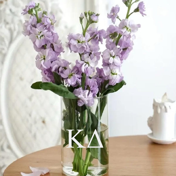 Kappa Delta (ΚΔ) Glass Flower Vase