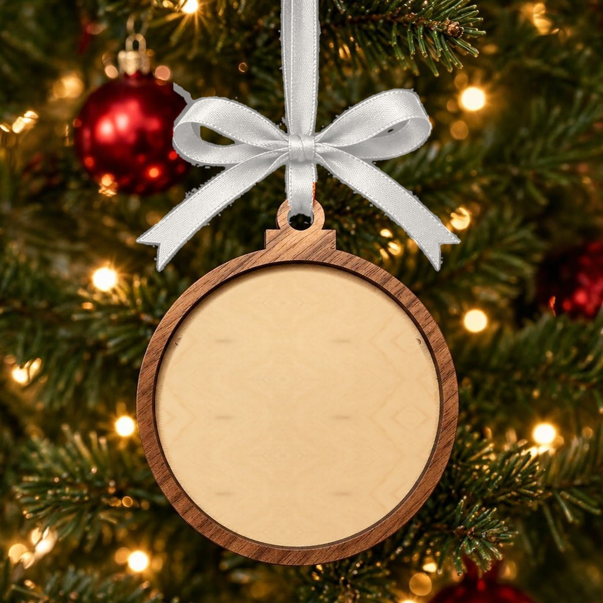 Custom Logo Wooden Christmas Ornament