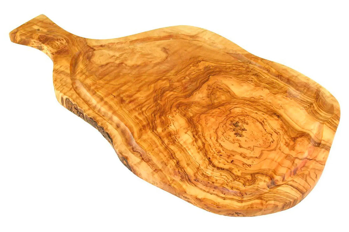 Olive Wood Carving Board With Juice Rim & Handle