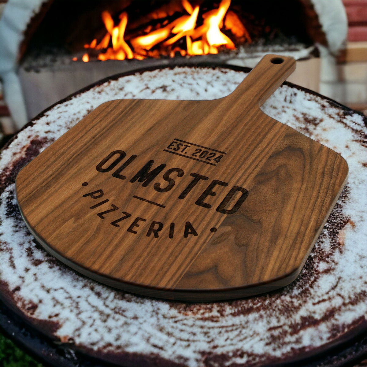 Personalized Pizza Peel, Large 22" x 16" Walnut American Hardwood