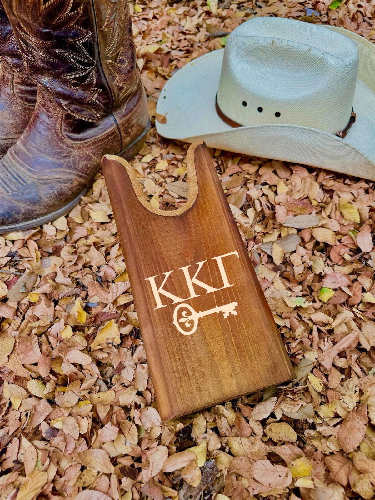 Kappa Kappa Gamma (ΚΚΓ) Sorority Wooden Boot Jack