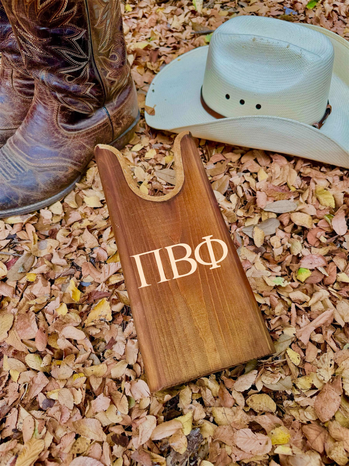 Pi Beta Phi (ΠΒΦ) Sorority Wooden Boot Jack