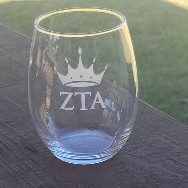 Custom Sorority Wine Glasses