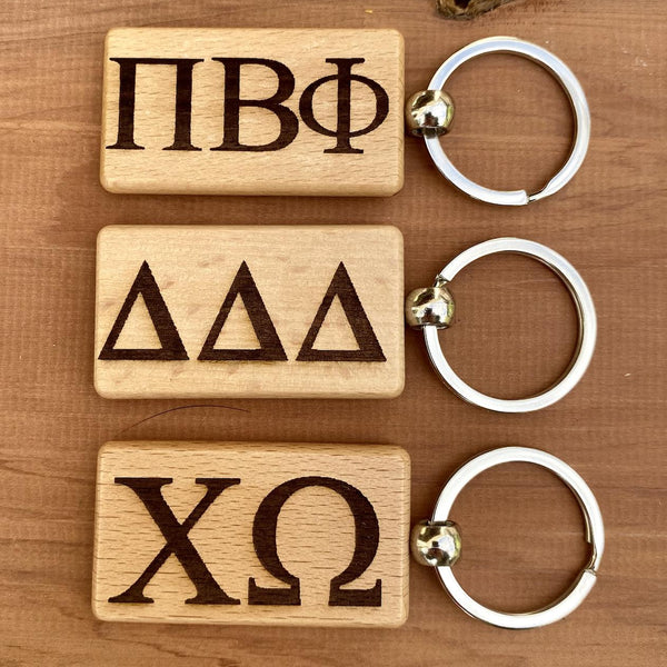 Custom Wooden Sorority Keychains