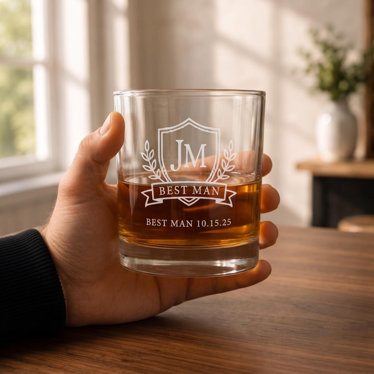 Personalized Best Man Glassware Bulk Set | Engraved Best Man Proposal Gift | Beer Wine Shot Whiskey Mason Jar | Custom Wedding Favor