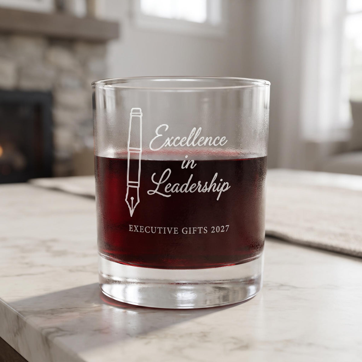 Personalized Executive Glassware Set | Custom Engraved Leadership Gift | Beer Wine Shot Whiskey Mason Jar | Custom Executive Edition