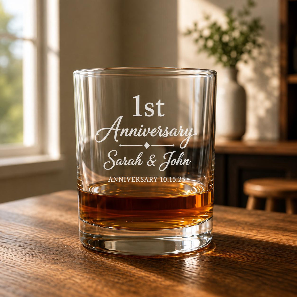 Personalized Anniversary Glassware Bulk Set | Engraved Wedding Anniversary Gift | Beer Wine Shot Whiskey Mason Jar | Custom Couple Toast