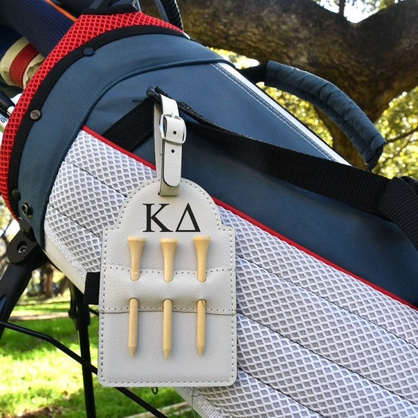 Luxury Leather Kappa Delta (KΞ) Golf Tee Holder