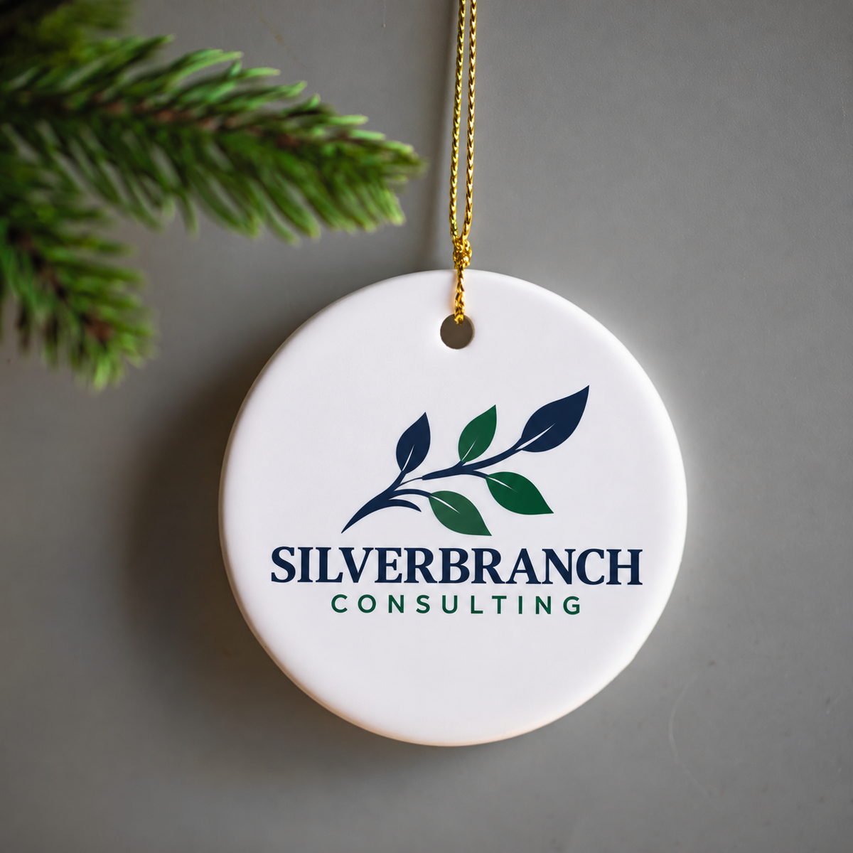 3 Inch White Ceramic Ornament | Round Sublimation Ornament