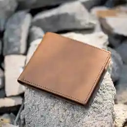 Vegan Leather Bifold Wallet for Credit Cards, ID and Business Cards