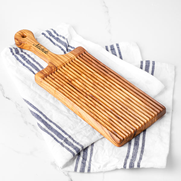 Olive Wood Gnocchi Board – Textured Pasta Tool