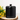 5oz Black Square Round Flask