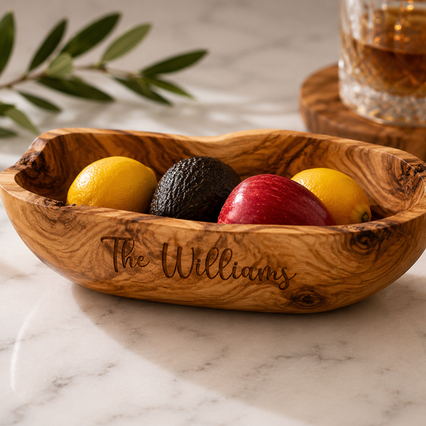 Large Olive Wood Fruit Bowl