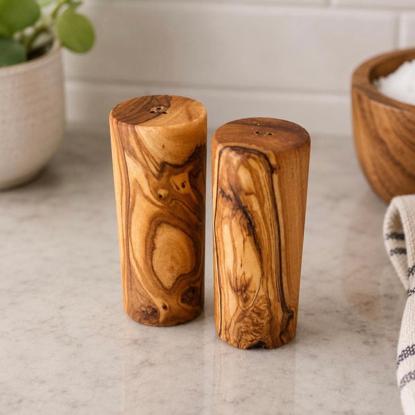 Olive Wood Salt & Pepper Shakers