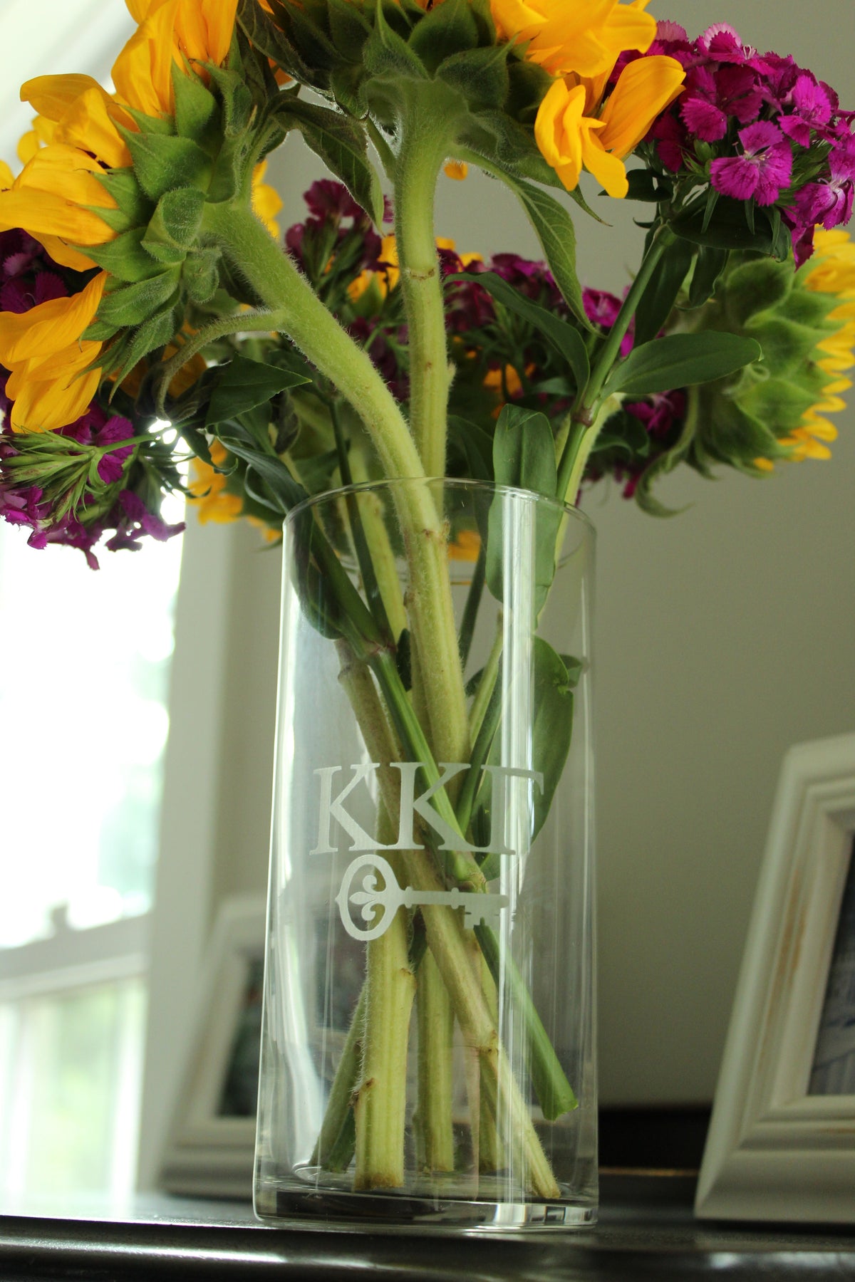 Sorority Glass Flower Vase