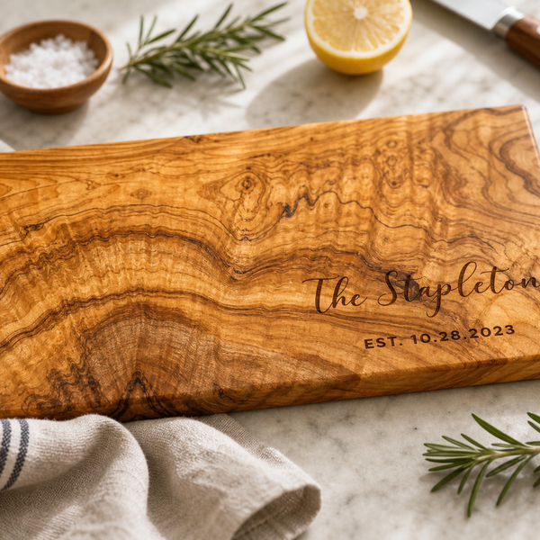 Custom Rectangle Olive Wood Cutting Boards