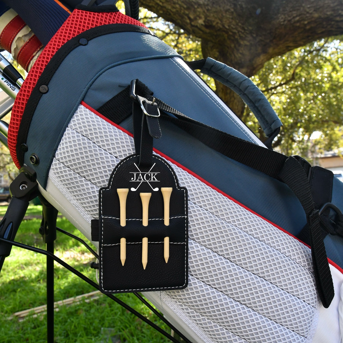 Leather Golf Tee Holder