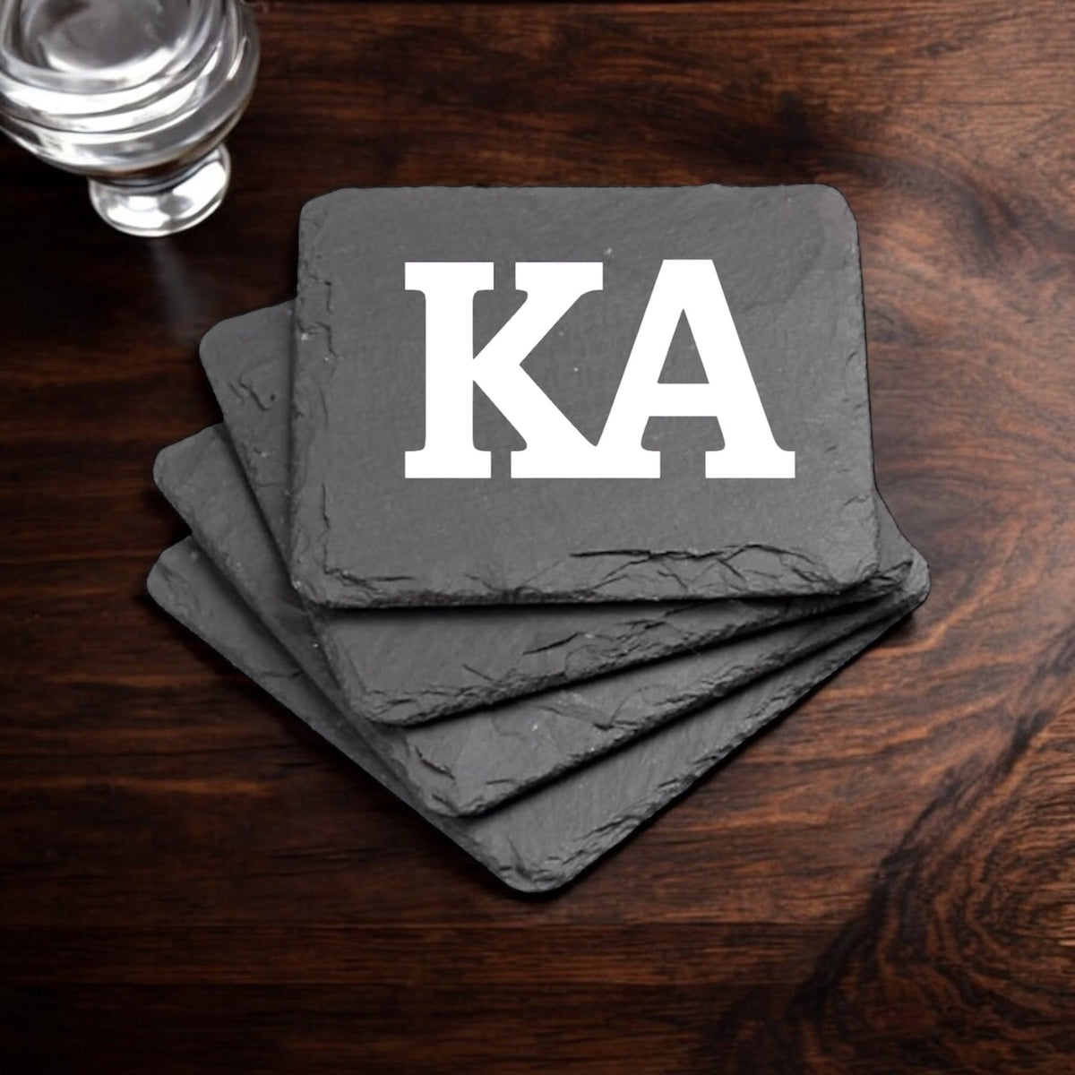 Kappa Alpha Order (ΚΑ) Slate Coasters (4)