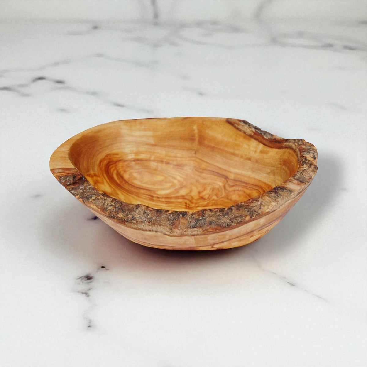 Rustic Live Edge Olive Wood Bowl