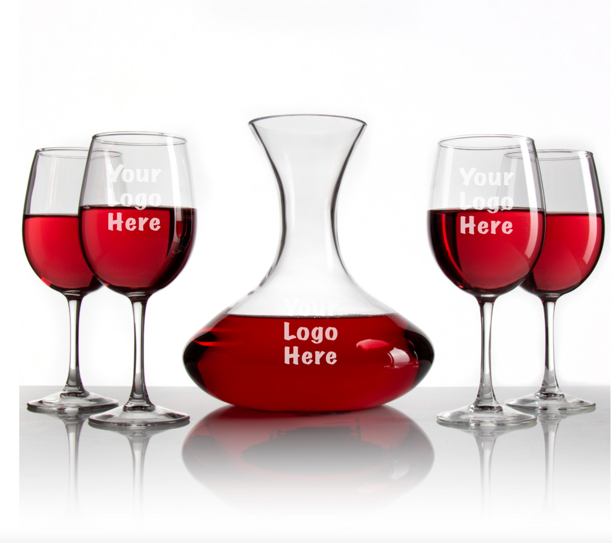 Flat Top 64oz Wine Decanter - With Optional Glasses
