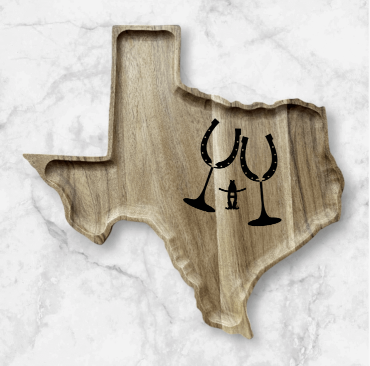 Rodeo Committee Texas Serving Tray (J - Z)