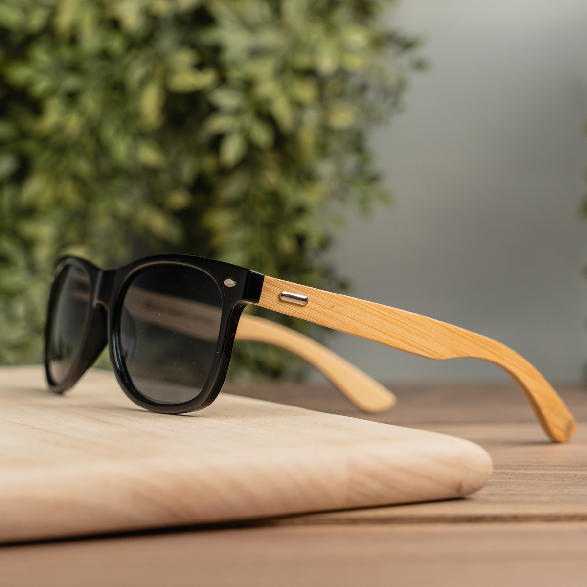 Personalized Bamboo Sunglasses - Laser Engraved, Bamboo Arms