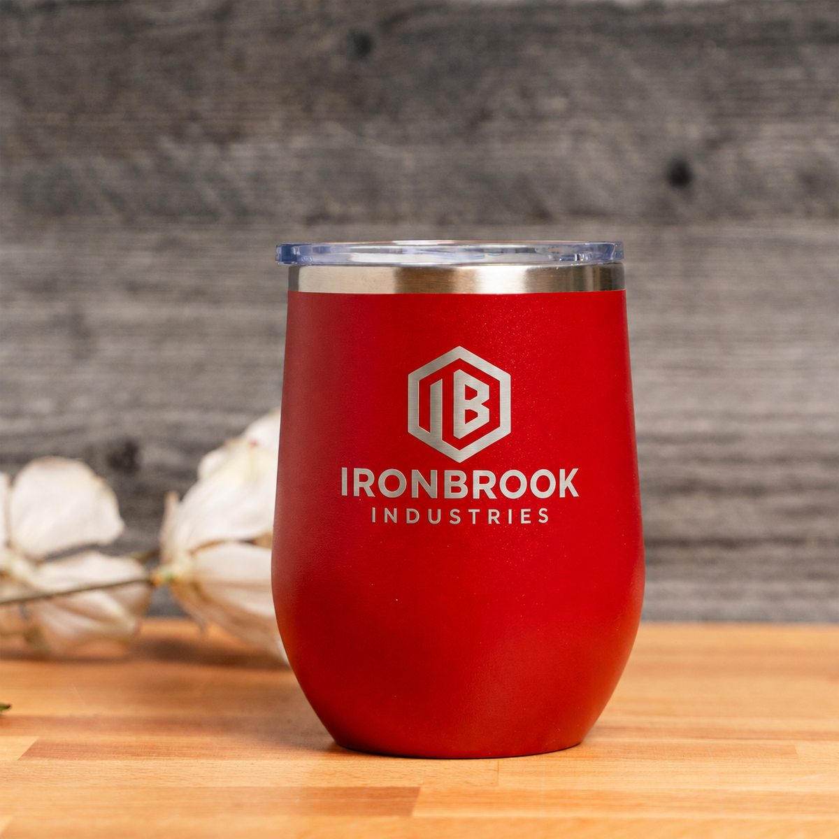 Etched 12oz Stainless Wine Tumbler