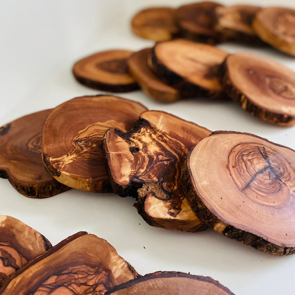 Rustic Olive Wood Coasters