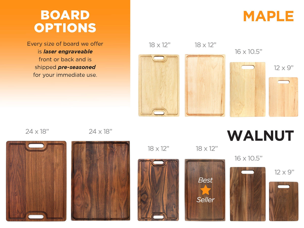 Personalized Walnut/Maple Cutting Board- Go To Wedding Gift or Housewarming Gift