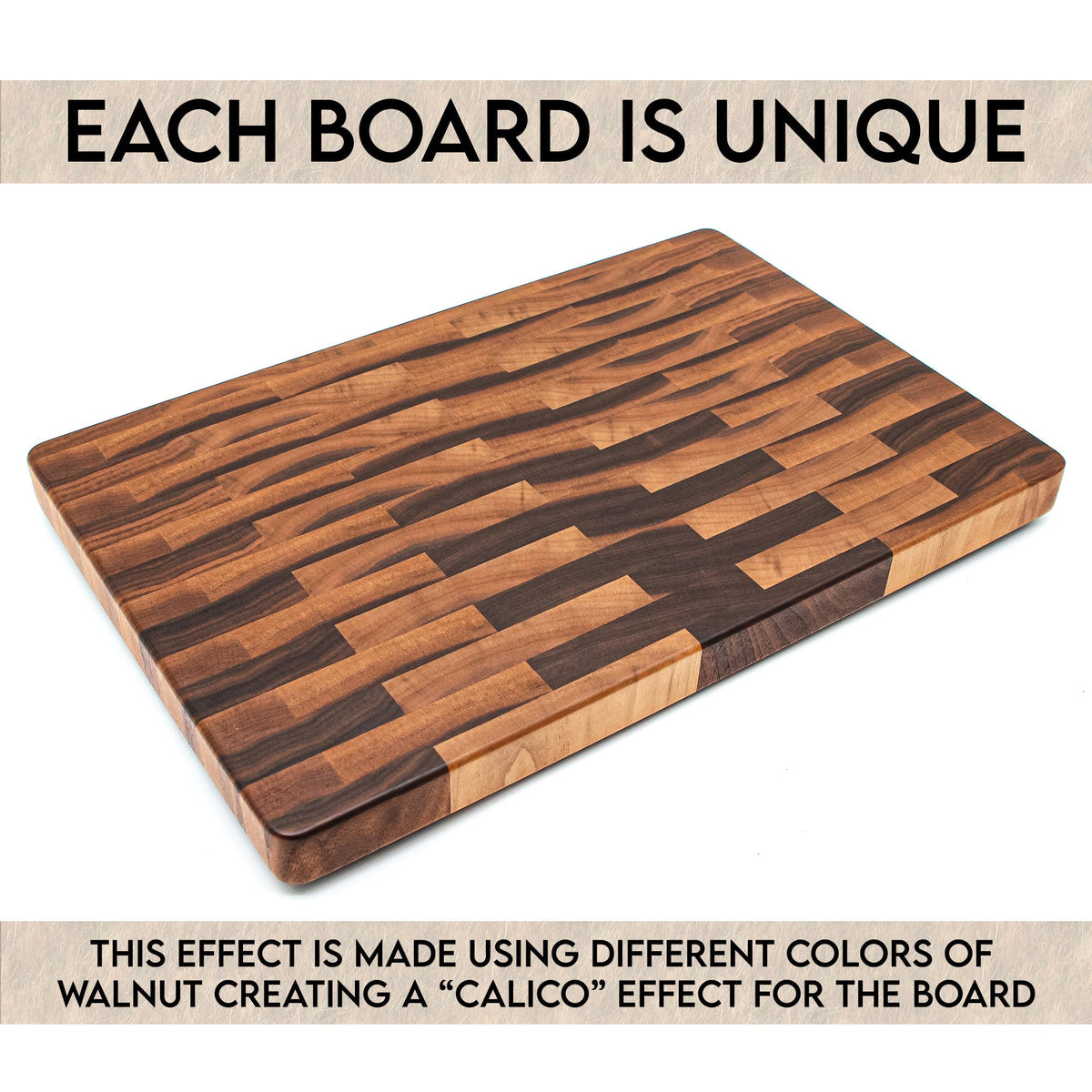 Large End Grain Calico Walnut Cutting Board, Walnut Butcher Block with ...