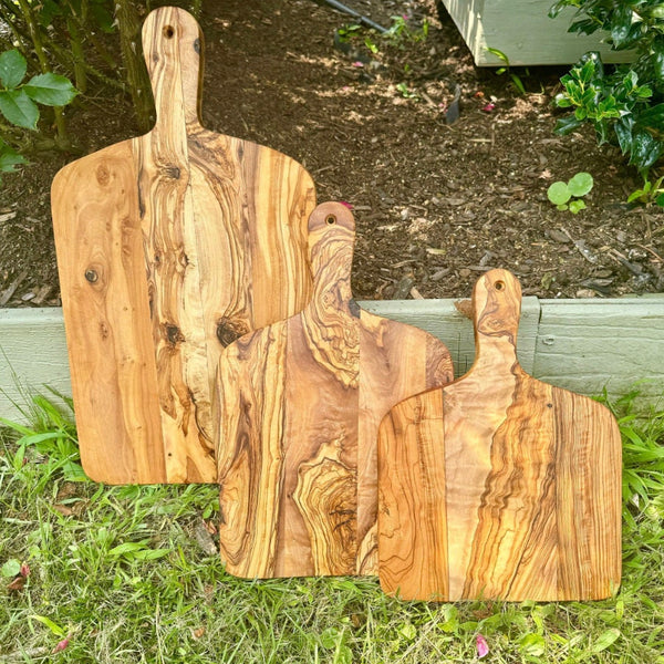 Olive Wood Cutting Board With Handle