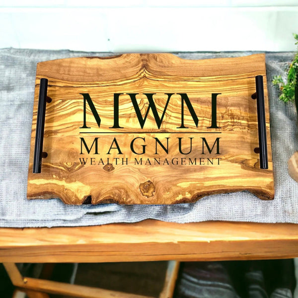 Live Edge Olive Wood Serving Tray- 16.5″ X 8.5″