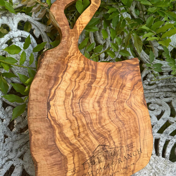 Rustic Hanging Olive Wood Cutting Board