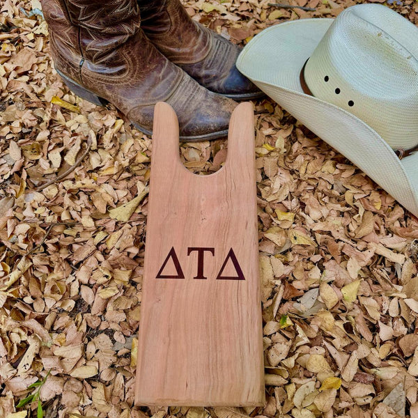 Custom Fraternity & Sorority Cherry Wood Boot Jacks| Greek Life Boot Jacks| Cowboy Boot Gifts| College Gift| Officially Licensed Accessories