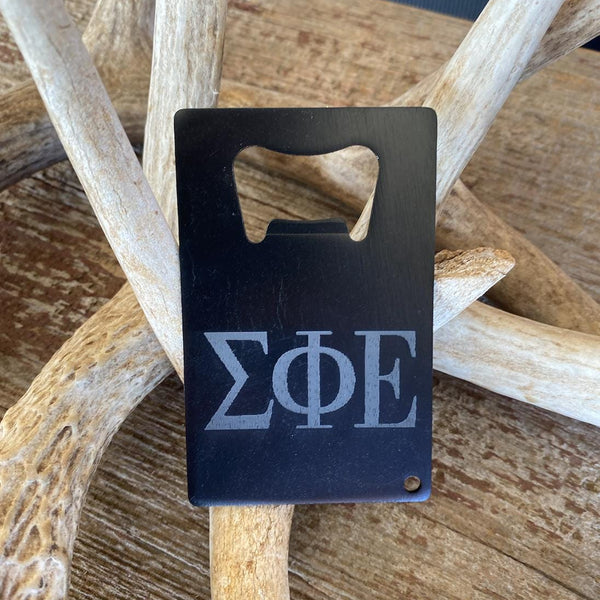 Custom Fraternity Metal Wallet Bottle Opener| Greek Life Bottle Openers| Fraternity Gifts| College Gift| Officially Licensed Accessories