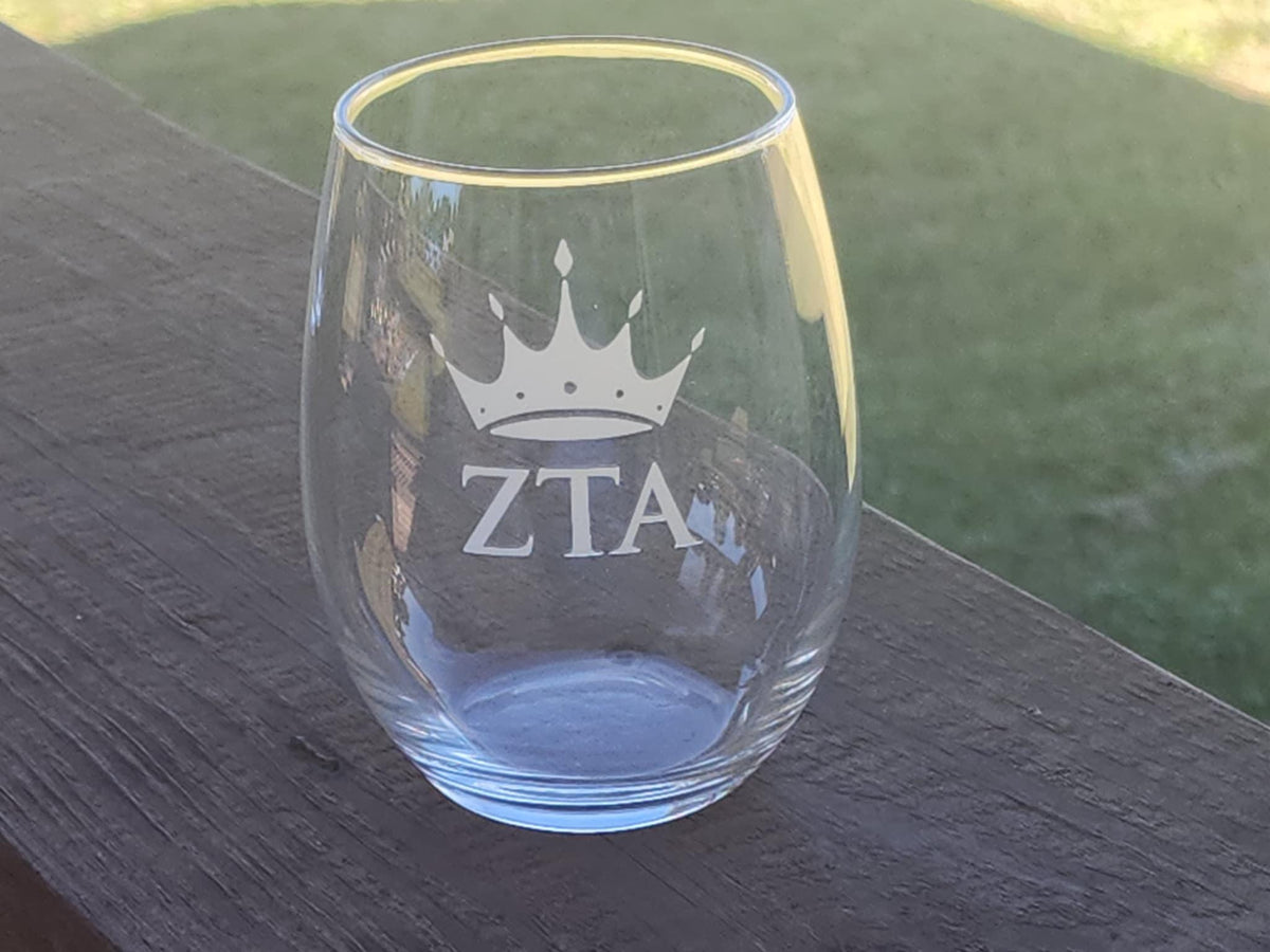 Custom Sorority Wine Glasses
