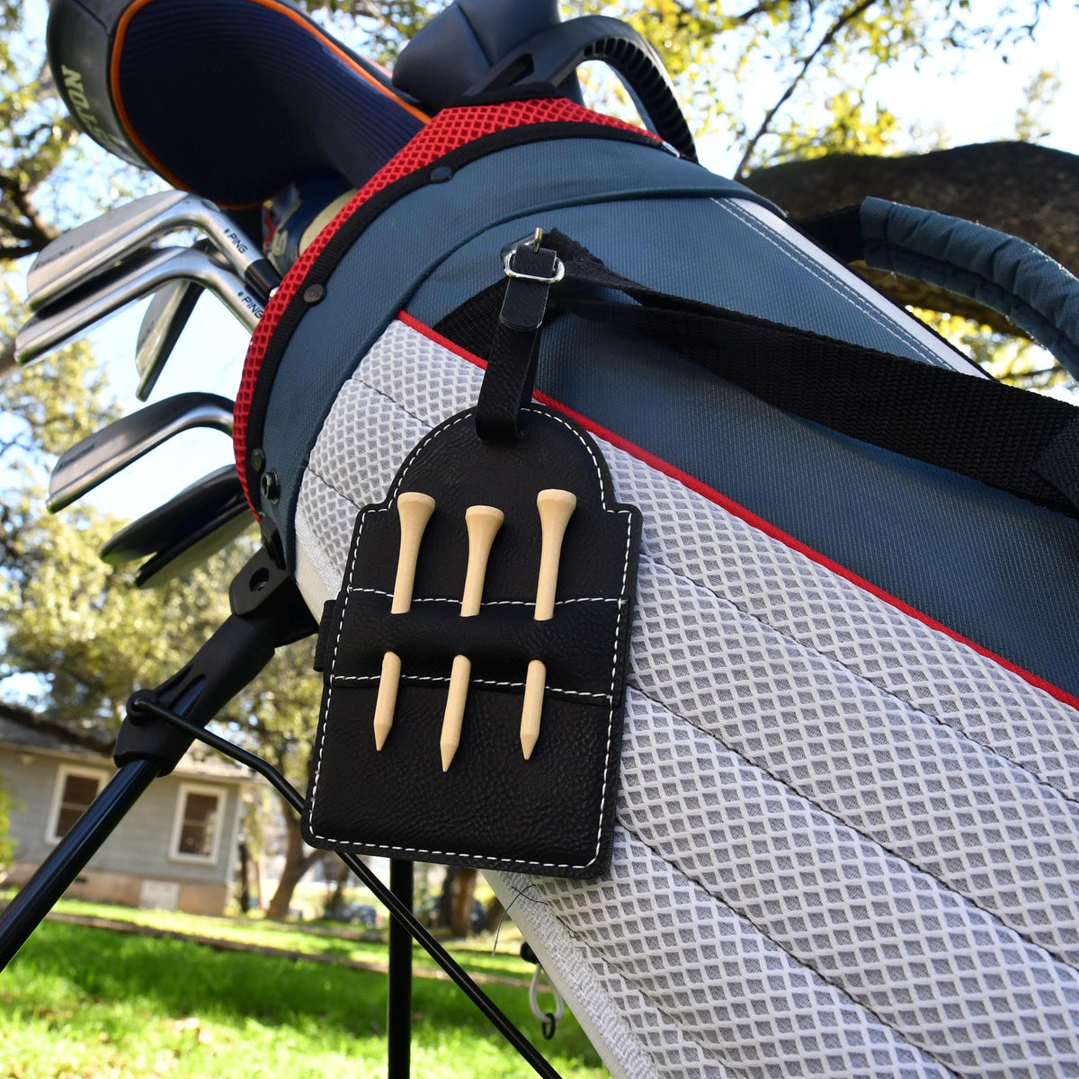 Kappa Sigma (ΚΣ) Leather Golf Tee Holder