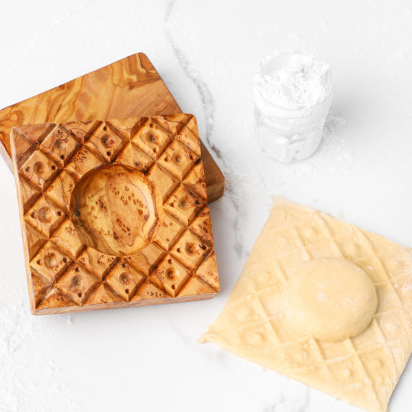 Handmade Olive Wood Ravioli Mold: Italian Pasta Molds