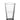 a shot glass with a white logo on it