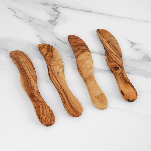 Handmade Olive Wood Butter Knife: Engraved wooden Spreader