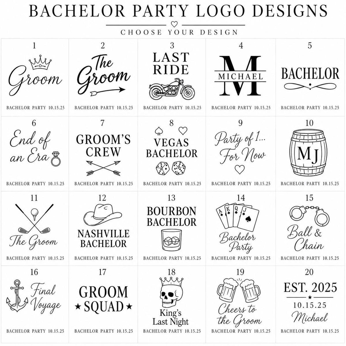 Personalized Bachelor Party Pint Glass | Engraved Groom Gift, Nashville Keepsake
