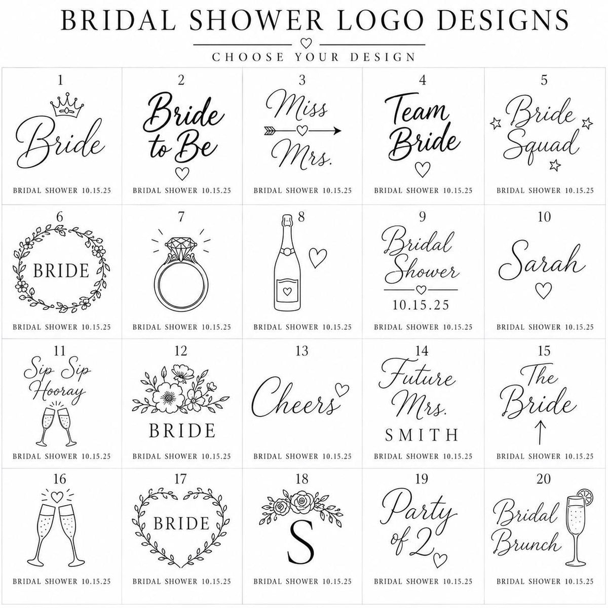 Personalized Bridal Shower Wine Glass | Engraved Bride Keepsake, Wedding Favor