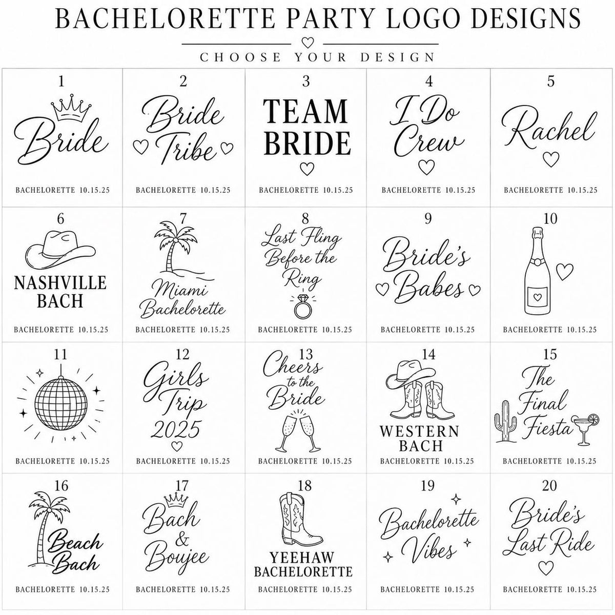 Personalized Bachelorette Whiskey Glass | Engraved Bride Tribe Rocks Glass, Custom Name Keepsake