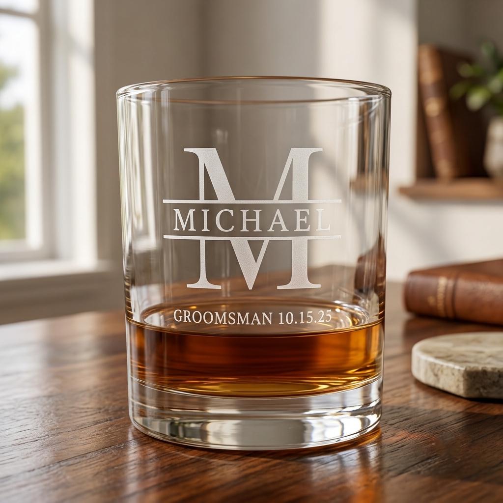 Personalized Groomsman Glassware Bulk Set | Engraved Groomsmen Gift | Beer Wine Shot Whiskey Mason Jar | Custom Best Man Proposal