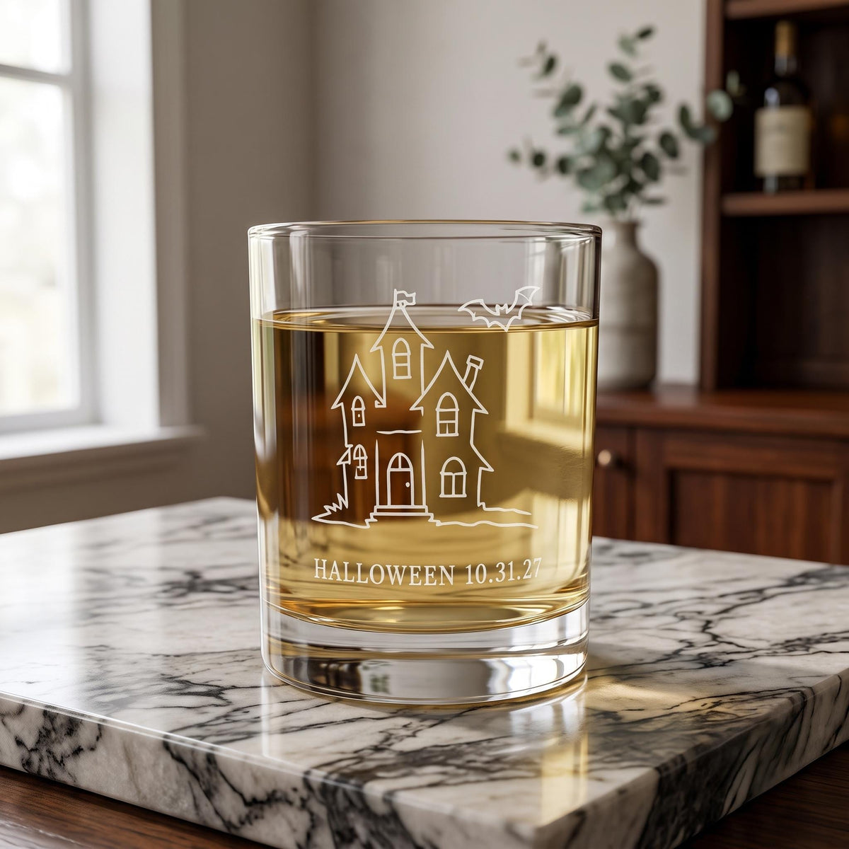 Personalized Halloween Glassware Set | Custom Engraved Spooky Gift | Beer Wine Shot Whiskey Mason Jar | Custom Spooky Season Favor