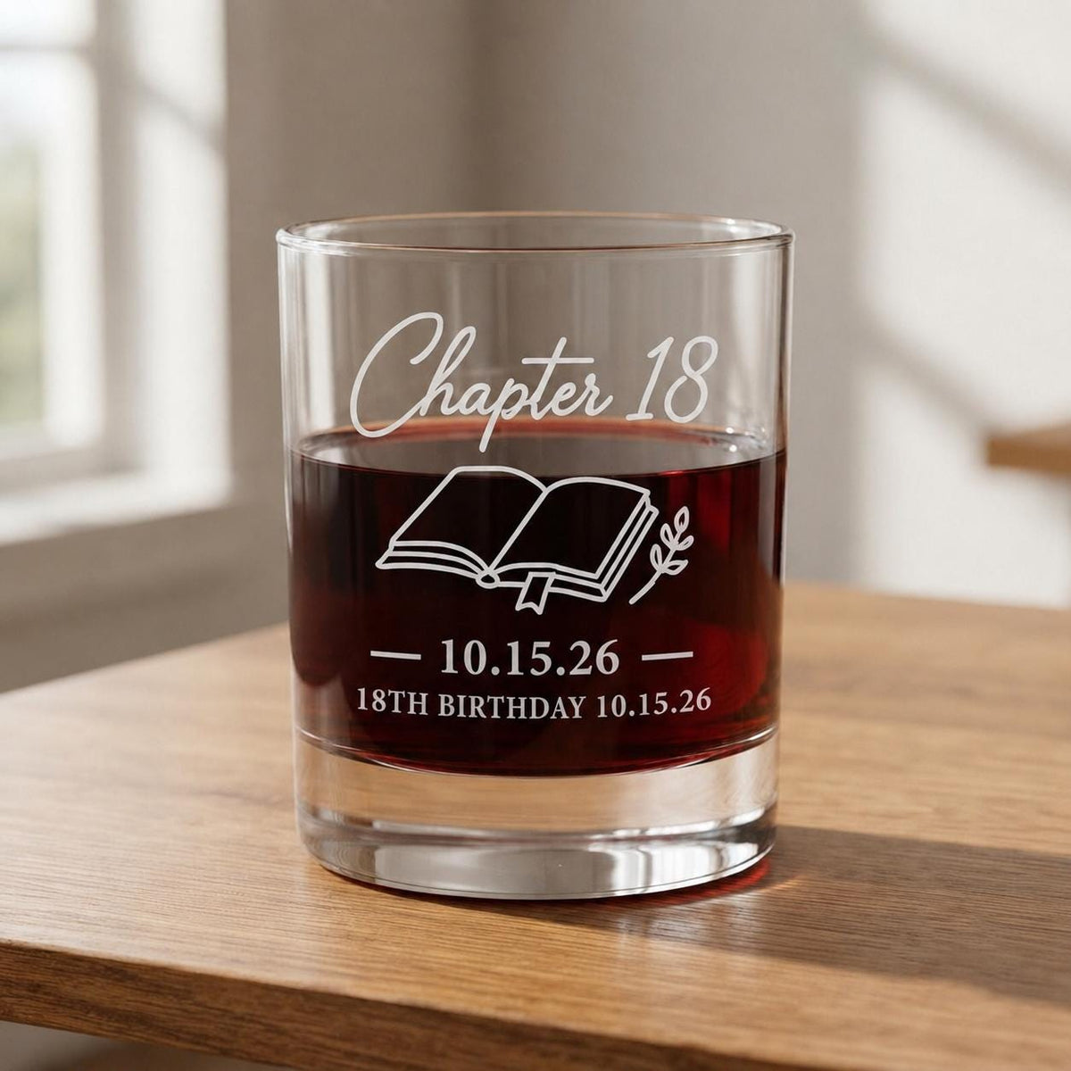 Personalized 18th Birthday Glassware Set | Engraved Beer Wine Shot Whiskey Mason Jar | Custom 18th Birthday Party Favor