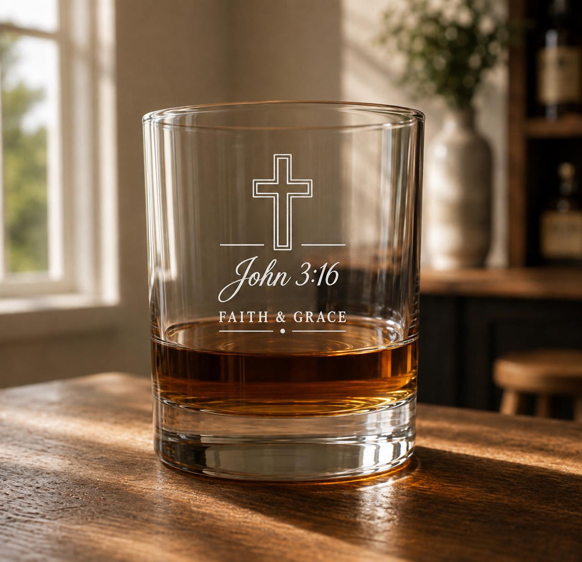 Personalized Bible Verse Glassware Set | Custom Christian Faith Scripture Gift | Beer Wine Shot Whiskey Mason Jar | Be Still Psalm 46 10